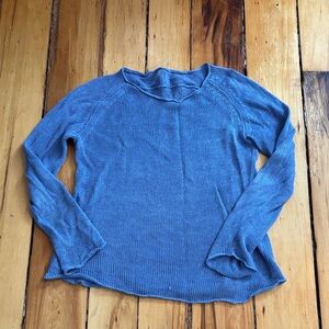 Eileen Fisher Blue Linen Knit Sweater